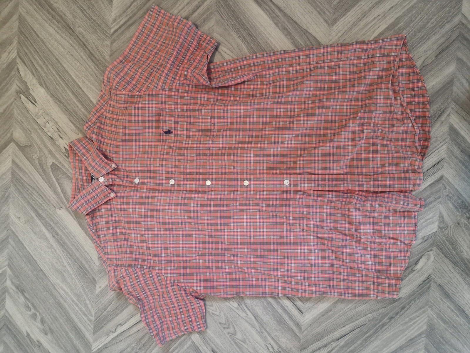Ralph Lauren Blake Shirt Mens M Cotton Plaid Button Up Short Sleeve Casual