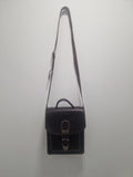 Handmade Quality Brown Leather Satchel Top Handle  Chunky Stitch Preowened Gc