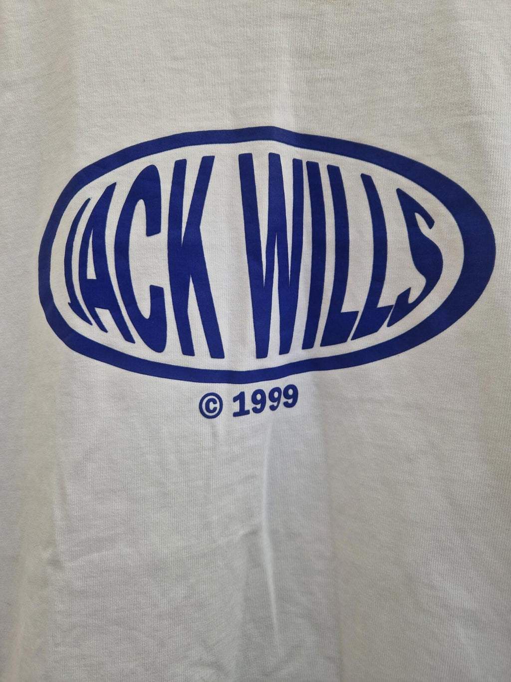 jack wills contrast graphic  tee 1999 White Uk Size L Gc