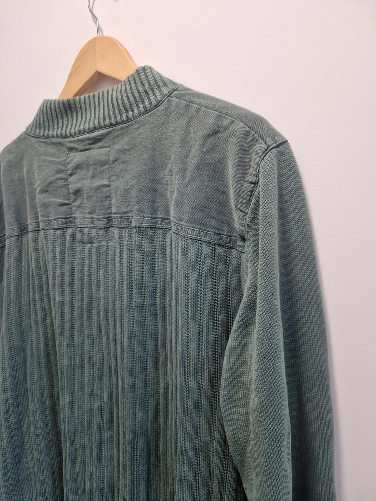 Y2k Saltrock zip-up knit sweatshirt/cardigan Green Uk Size Large 100% Cotton  Gc
