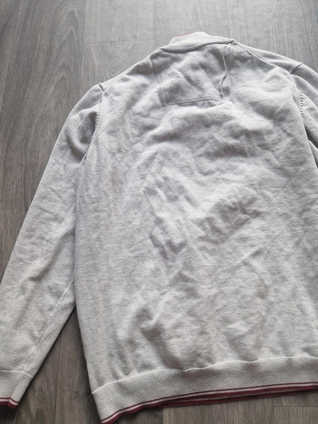 Hugo Boss Grey Quarter Zip Sweatshirt Jumper Uk Size Xxl Slim Fit Vgc