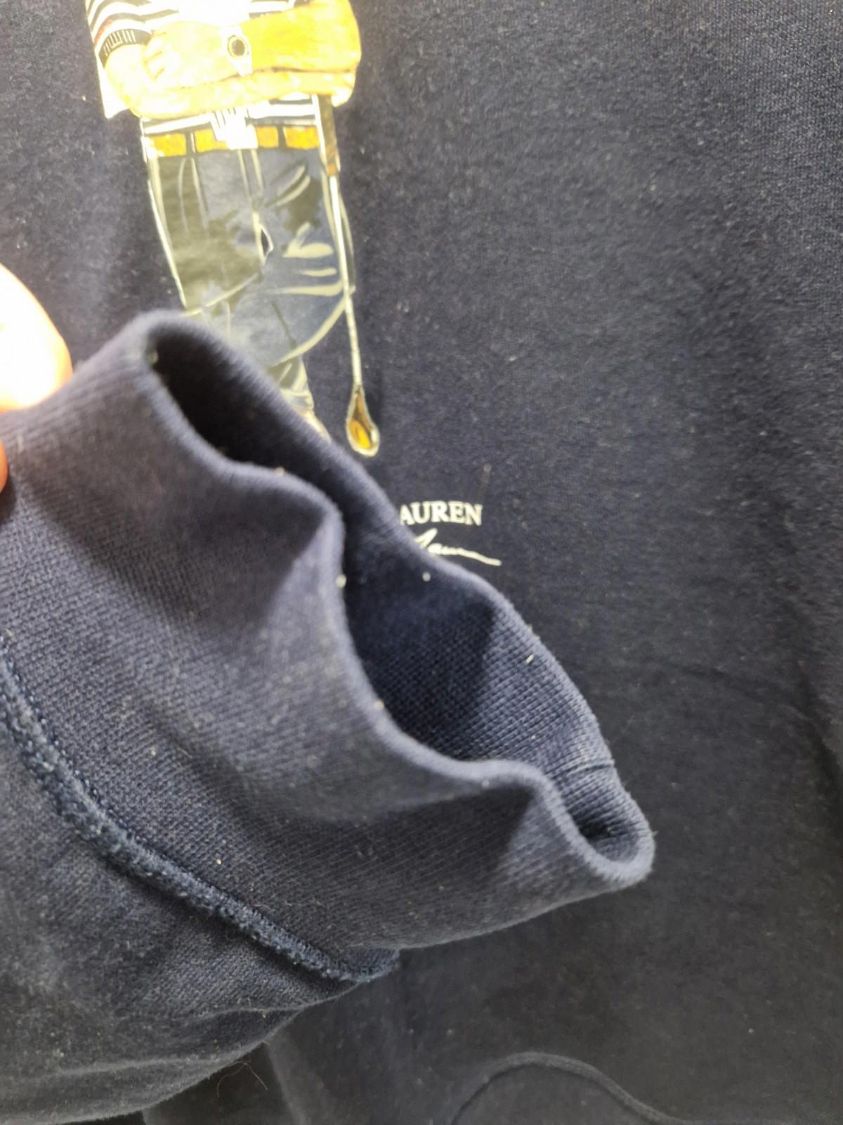 Ralph Lauren Polo Bear Crew Neck Navy Sweater  Golf Bear  Uk Xxl Preowened Gc