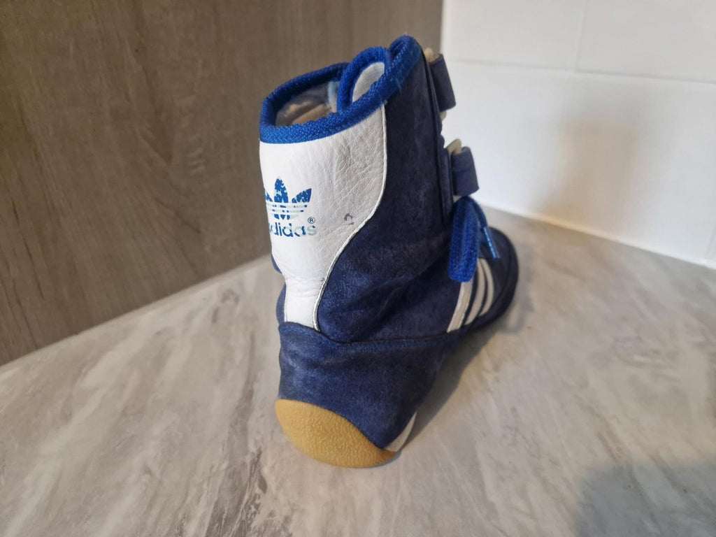 Adidas Monza Racing Driving Blue Suede Shoes Men’s Size 8 382673 Strap Well Used