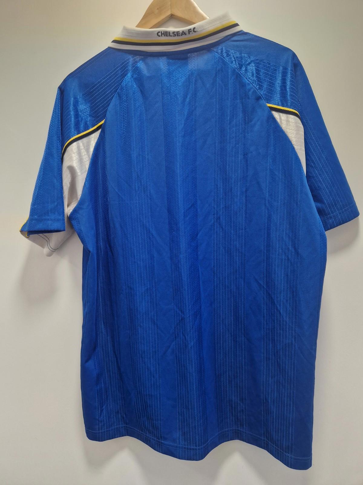 Score Draw Mens Chelsea 98 Home Jersey Licensed Retro Shirt Uk xl Preowened Gc