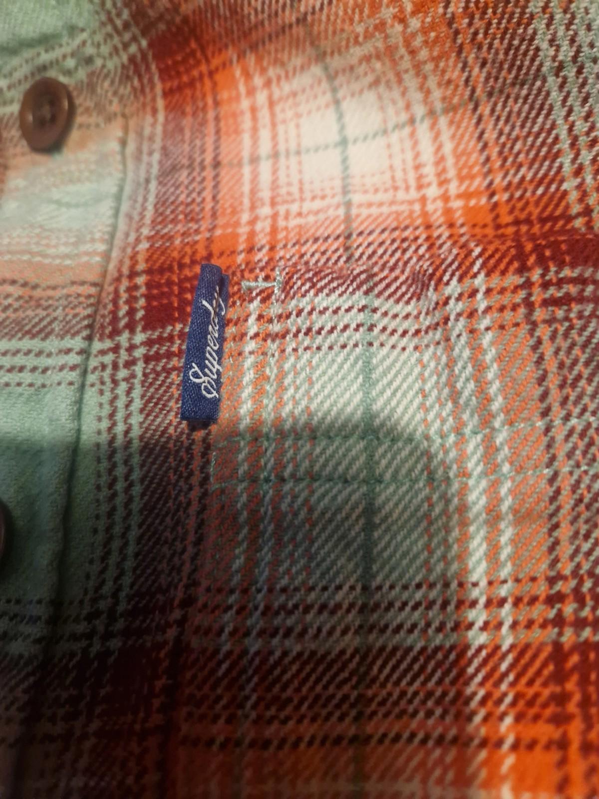 Superdry Men’s Heavyweight Cotton Check Plaid Lumberjack Flannel Shirt Uk Meduim