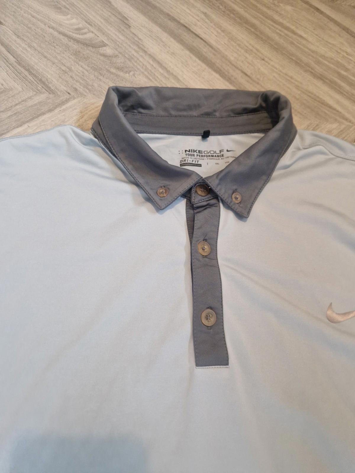 Nike Golf Tour Performance Dri- Fit   Mens Grey Polo Shirt Uk Size Xxl Gc