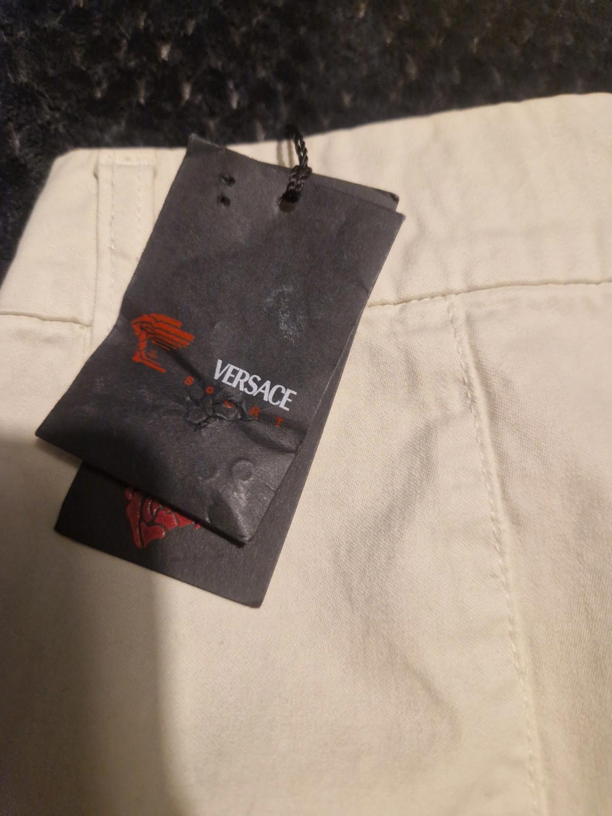versace Ladies  Cream Trousers  Size 42 Uk Size 10 New With Tags